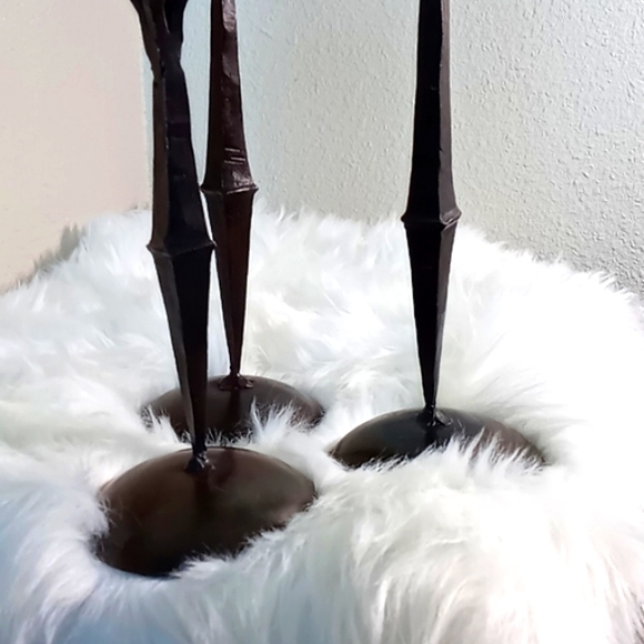 Hand Forged Antique Candle Holders - Picture 12 of 13